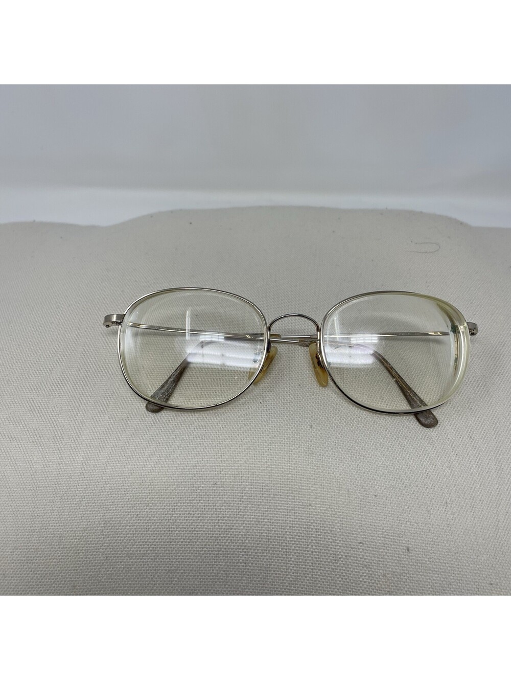 Vintage Oval Metal Eyeglass Frames Silver Wire Rim Glasses Unisex Lightweight